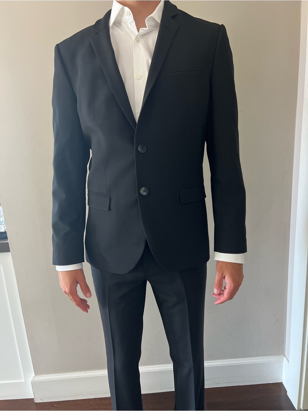 Hugo Boss Men's Black Two-Button Suit